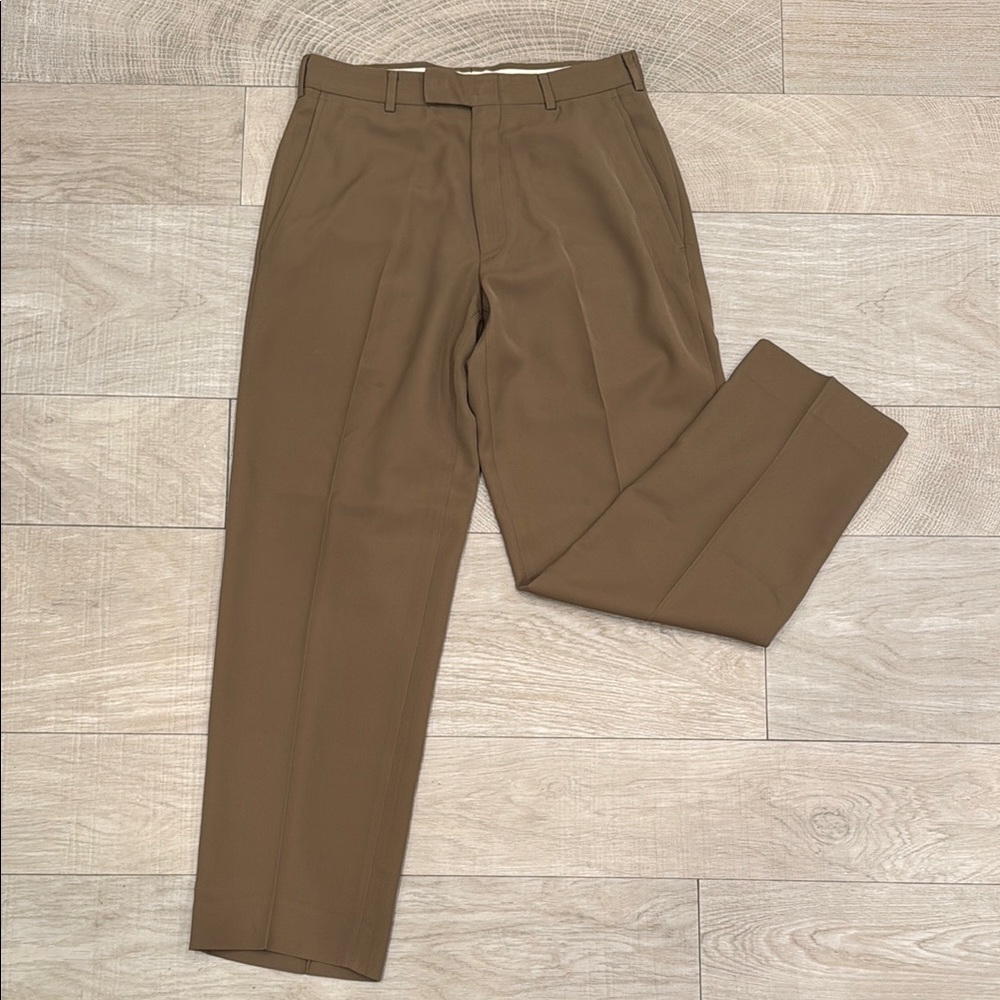 Kenneth Cole Reaction Tan Dress Pants Flat Front